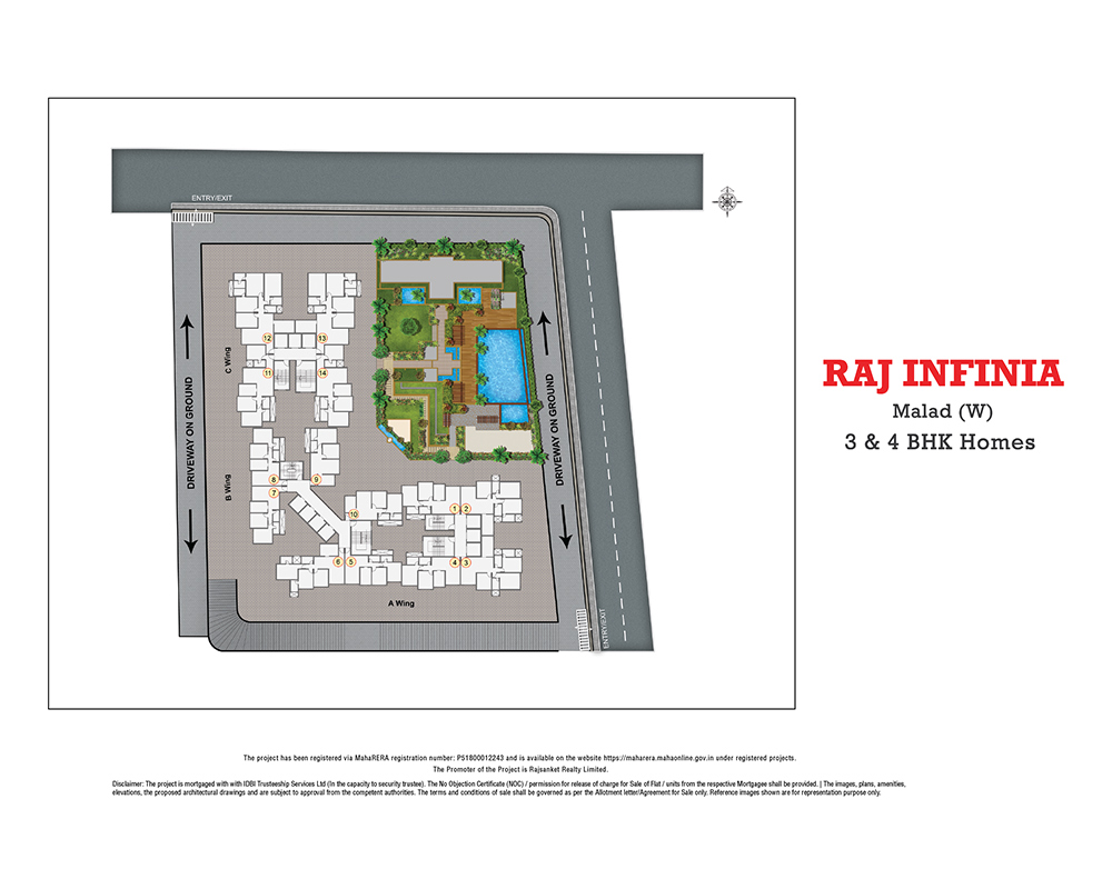 Raj Infinia Layout Plan